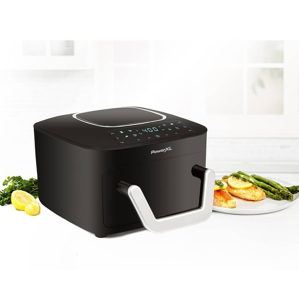 slide 3 of 5, PowerXL 5qt Slimline Air Fryer - Black, 5 qt