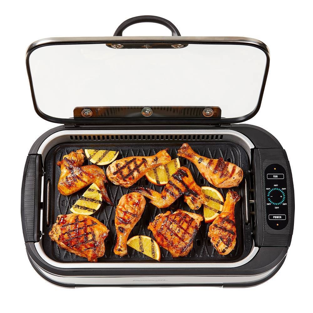 slide 3 of 6, PowerXL Smokeless Grill Pro - Silver, 1 ct