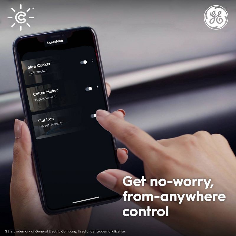 slide 8 of 12, GE Household Lighting GE CYNC Smart Outdoor Plug, 1 ct