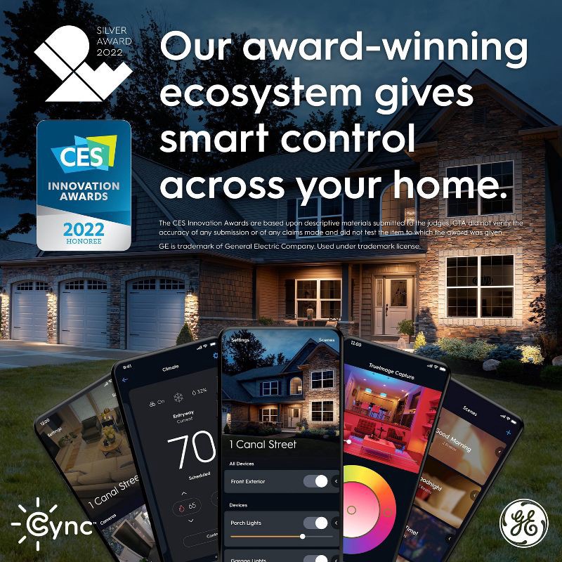 slide 10 of 12, GE Household Lighting GE CYNC Smart Outdoor Plug, 1 ct
