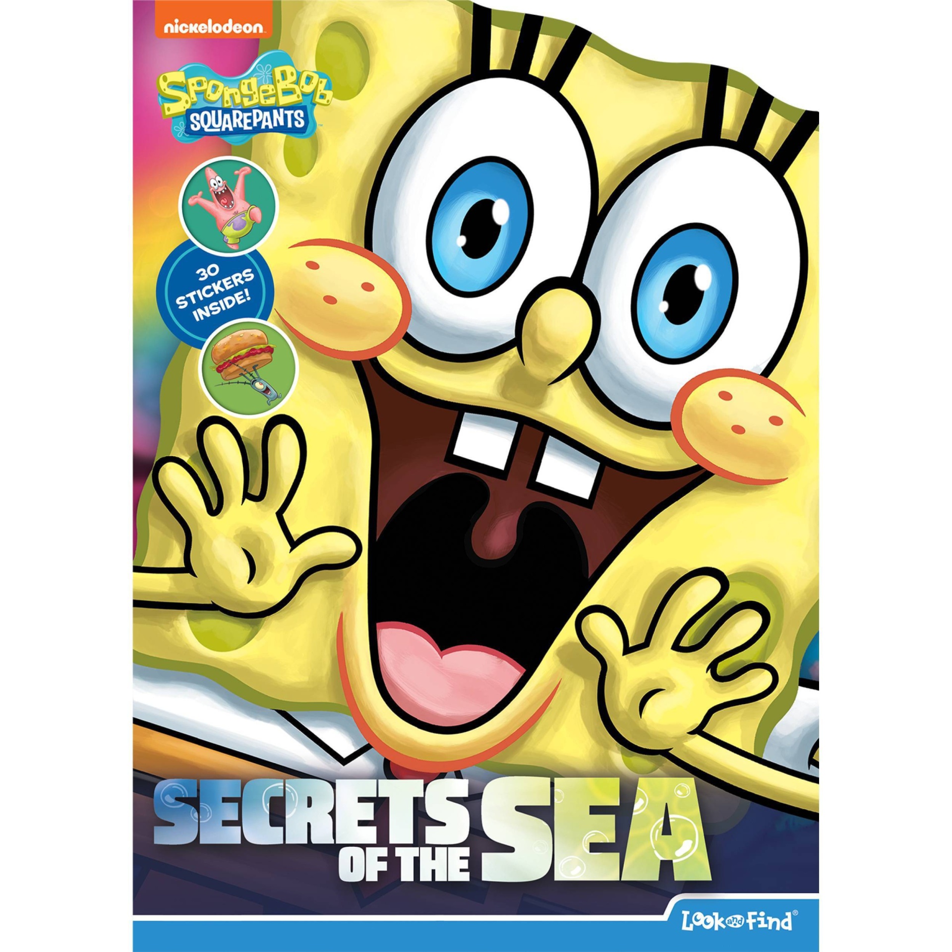 slide 1 of 4, Spongebob Shapped Look And Find Book With Stickers, 1 ct