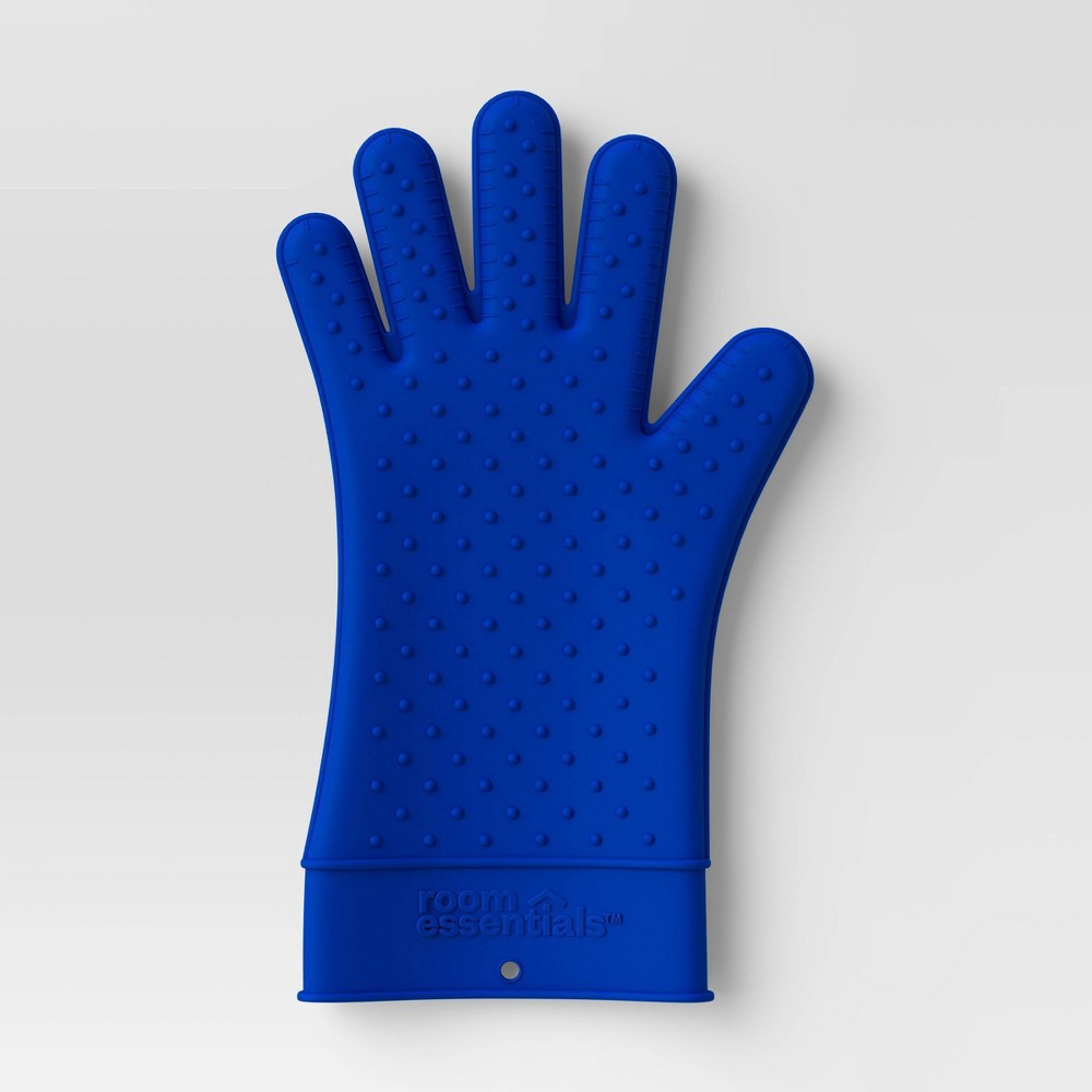 slide 2 of 3, Silicone Grill Gloves Blue - Room Essentials, 1 ct