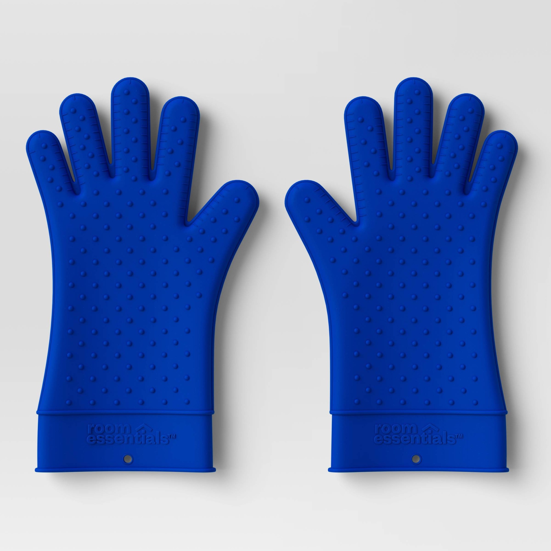 slide 1 of 3, Silicone Grill Gloves Blue - Room Essentials, 1 ct