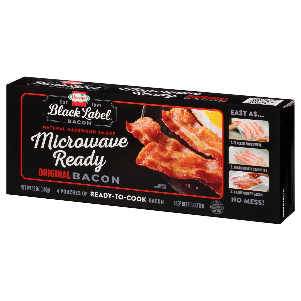 slide 10 of 14, HORMEL BLACK LABEL Microwave Ready Bacon, 12 oz, 12 oz