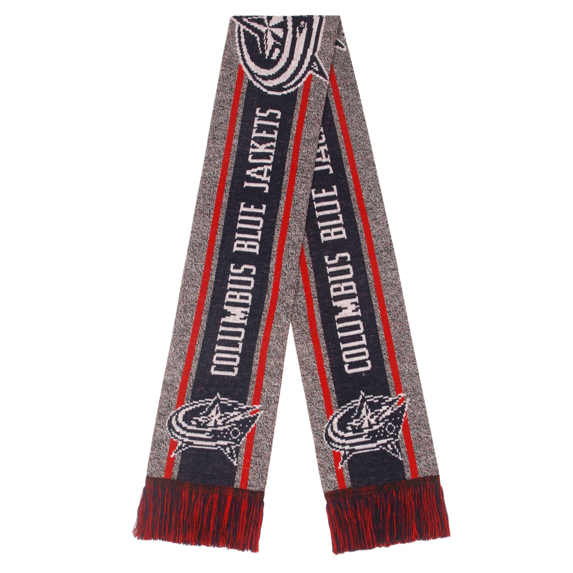 slide 1 of 2, NHL Columbus Blue Jackets Big Logo Scarf - Gray, 1 ct