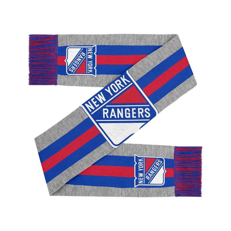 slide 2 of 3, NHL New York Rangers Big Logo Scarf - Gray, 1 ct