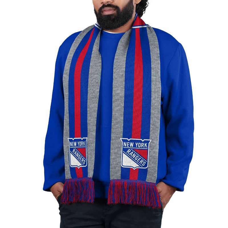 slide 3 of 3, NHL New York Rangers Big Logo Scarf - Gray, 1 ct