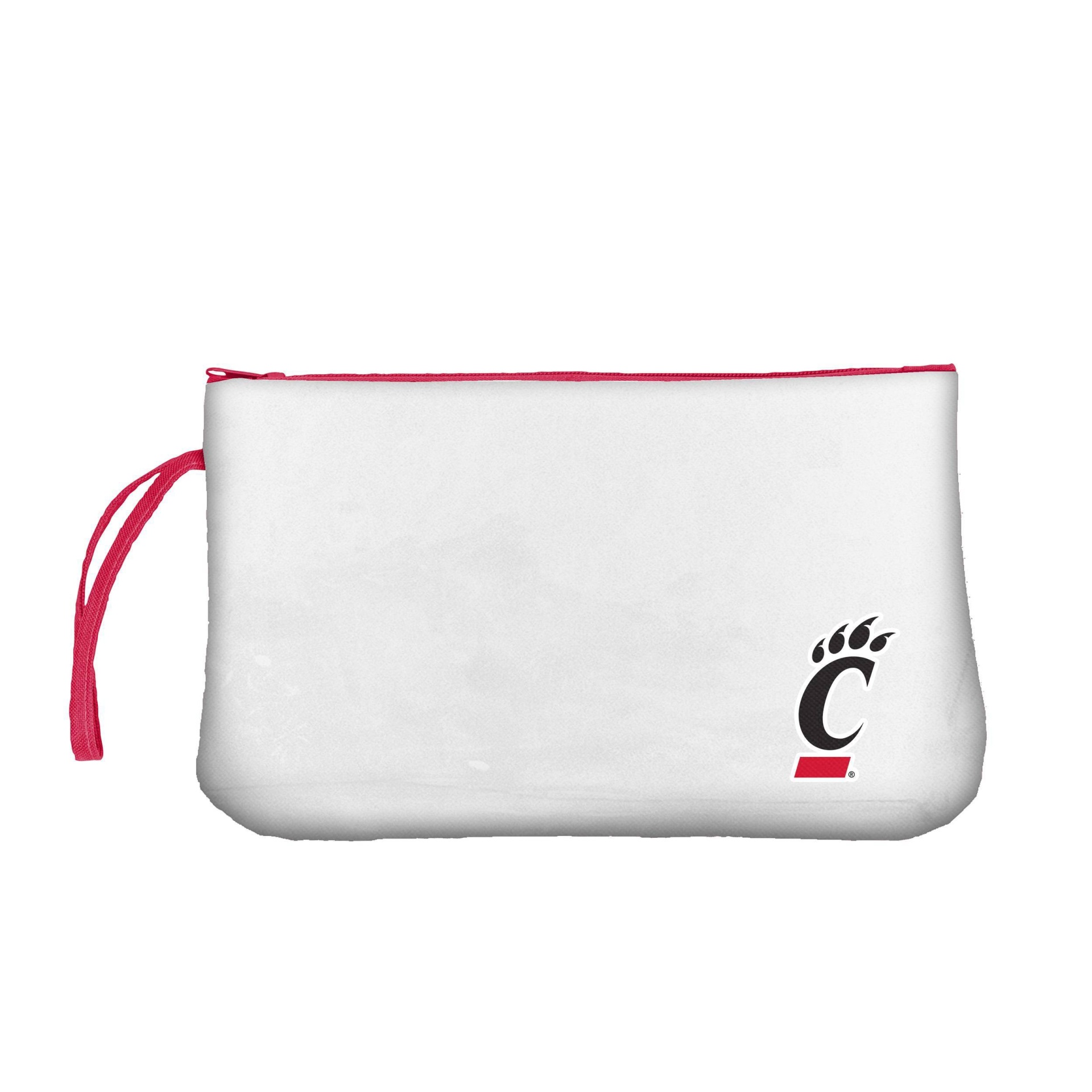 slide 1 of 2, NCAA Cincinnati Bearcats Clear Zip Closure Wristlet, 1 ct