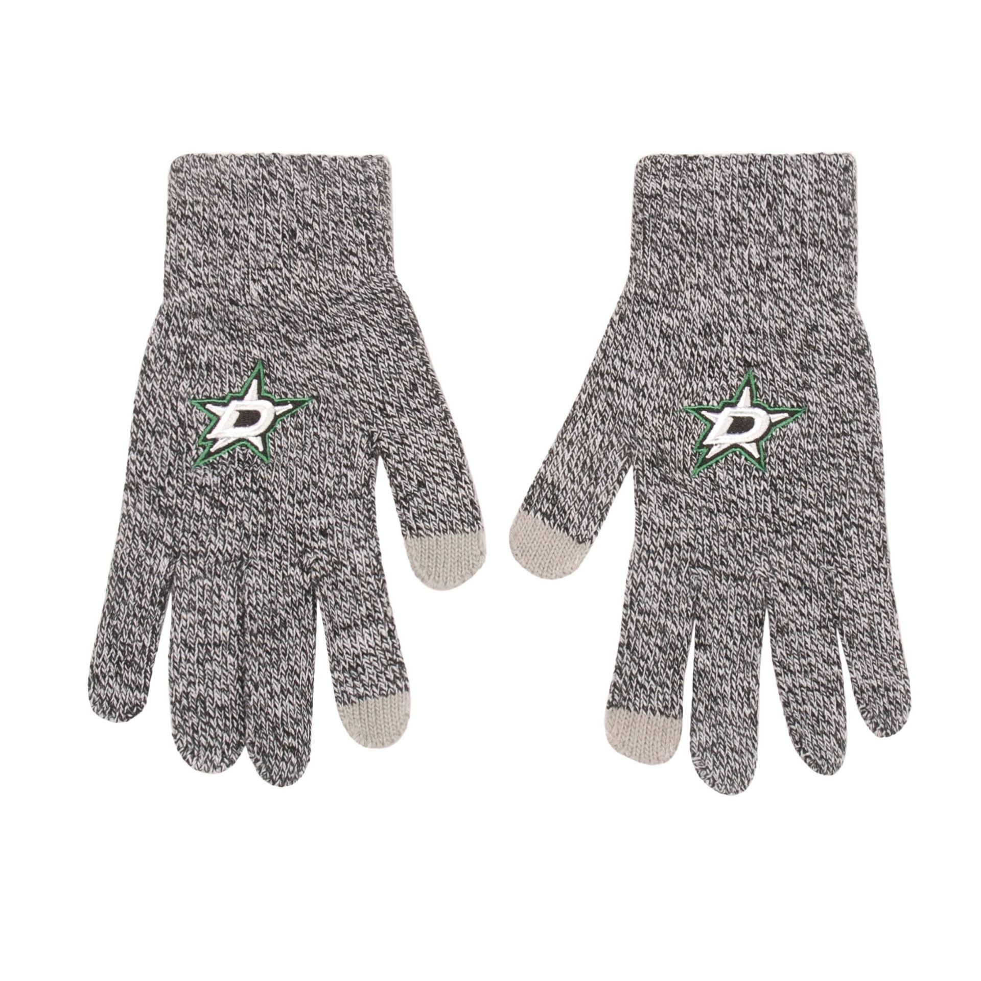 slide 1 of 1, NHL Dallas Stars Knit Gloves - Gray, 1 ct