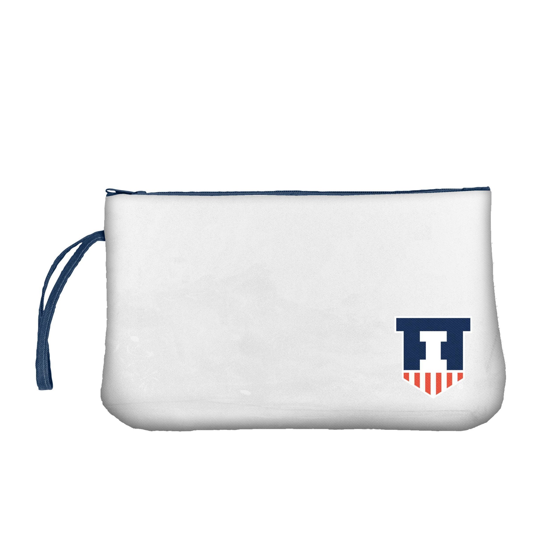 slide 1 of 1, NCAA Illinois Fighting Illini Clear Zip Closure Wristlet, 1 ct