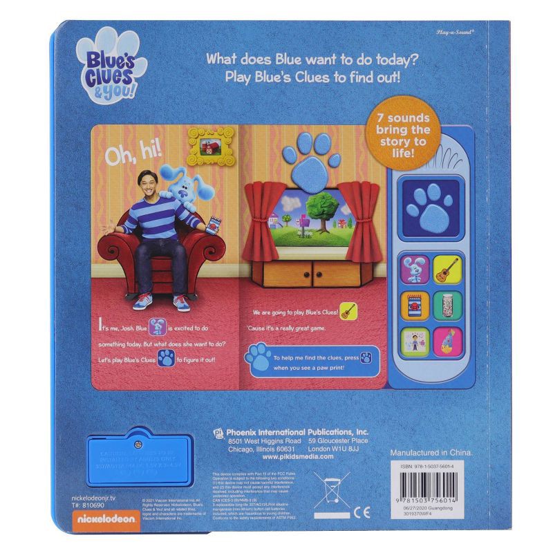 slide 4 of 4, Blue's Clues & You Play Day with Blue Little Sound (Board Book), 1 ct