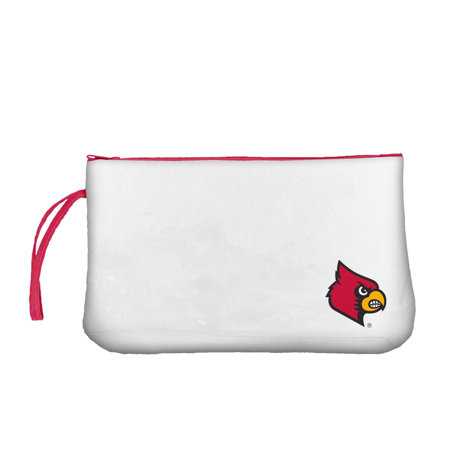 slide 1 of 2, NCAA Louisville Cardinals Clear Zip Closure Wristlet, 1 ct