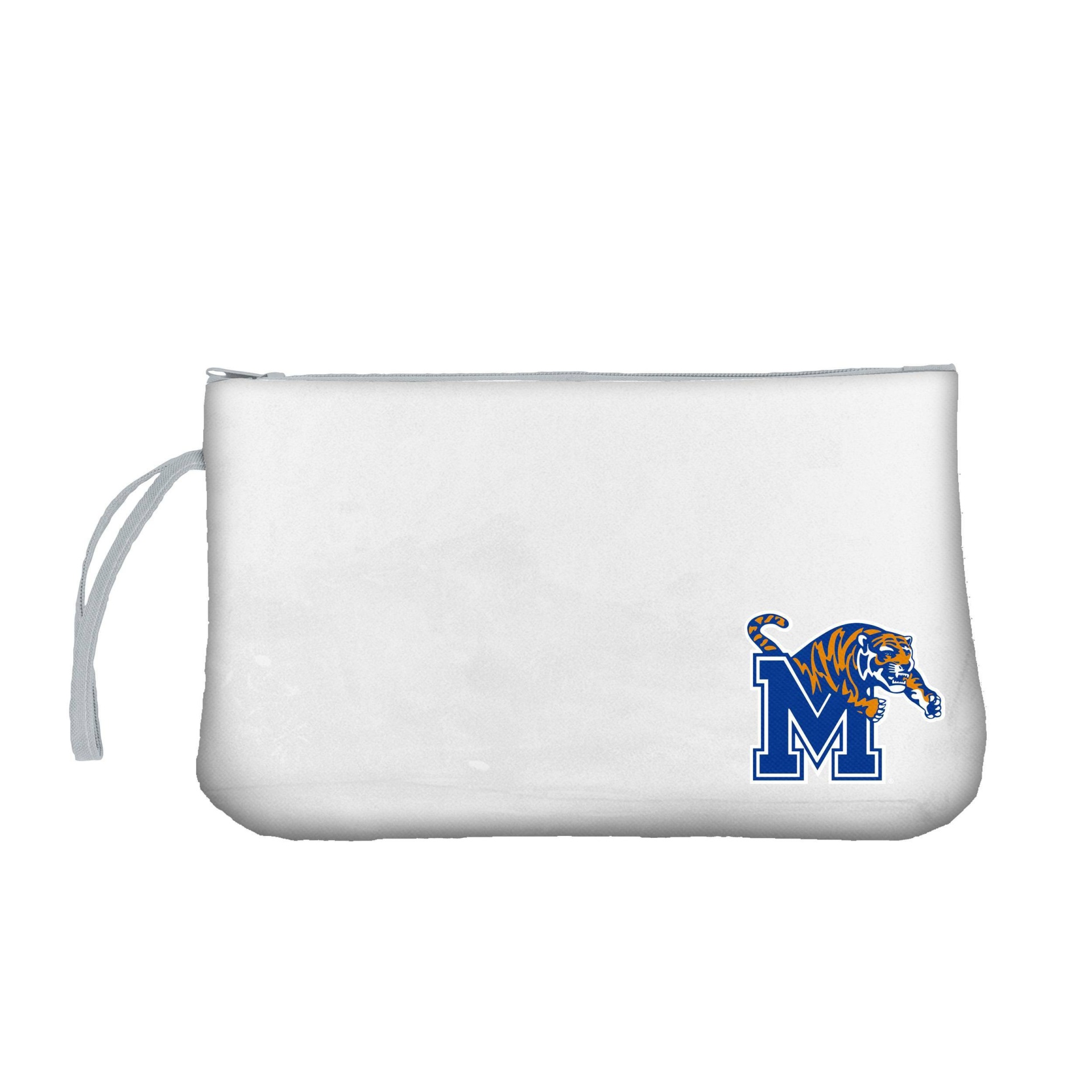 slide 1 of 2, NCAA Memphis Tigers Clear Zip Closure Wristlet, 1 ct