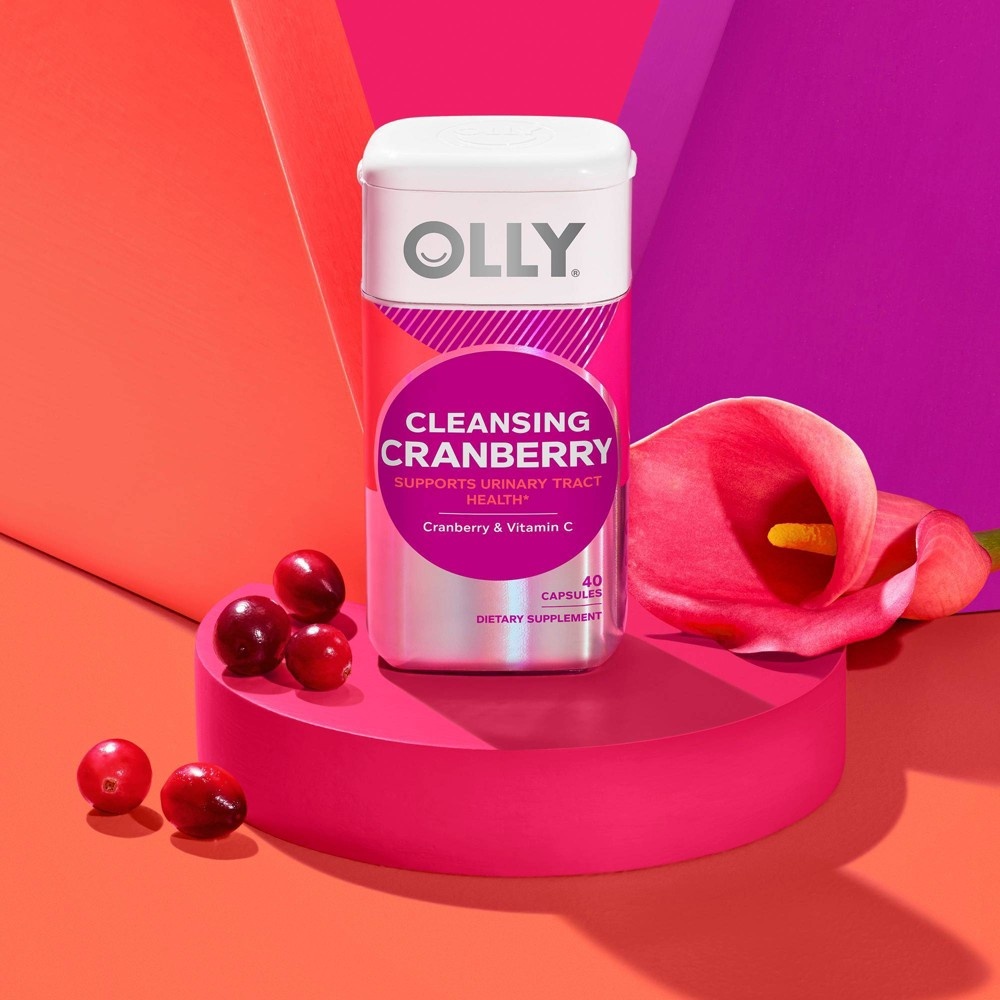 slide 3 of 6, OLLY Cleansing Cranberry Capsule Supplement - 40ct, 40 ct