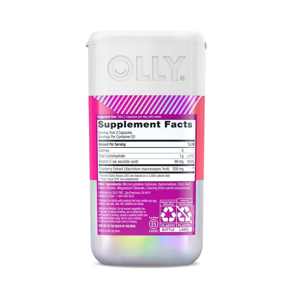 slide 4 of 6, OLLY Cleansing Cranberry Capsule Supplement - 40ct, 40 ct