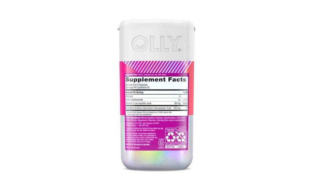 slide 2 of 6, OLLY Cleansing Cranberry Capsule Supplement - 40ct, 40 ct