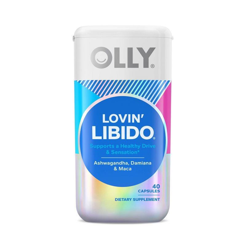 slide 1 of 9, OLLY Lovin' Libido Supplement Capsules with Ashwagandha, Damiana & Maca - 40ct, 40 ct