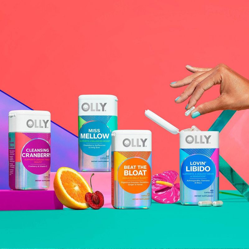 slide 5 of 5, OLLY Lovin' Libido Supplement Capsules with Ashwagandha, Damiana & Maca - 40ct, 40 ct