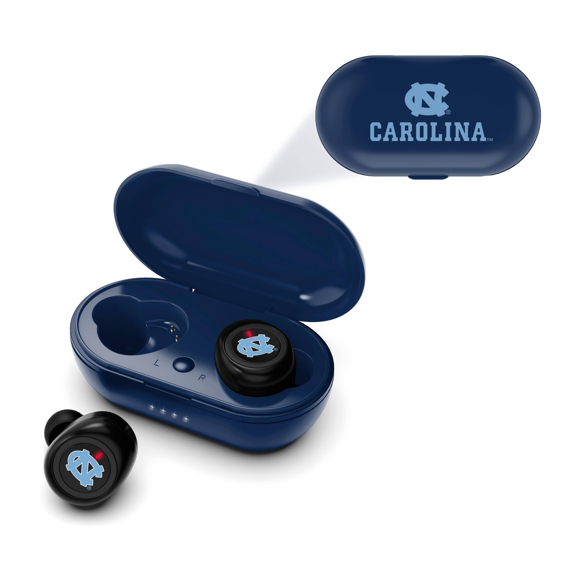 slide 1 of 3, NCAA North Carolina Tar Heels True Wireless Bluetooth Earbuds, 1 ct