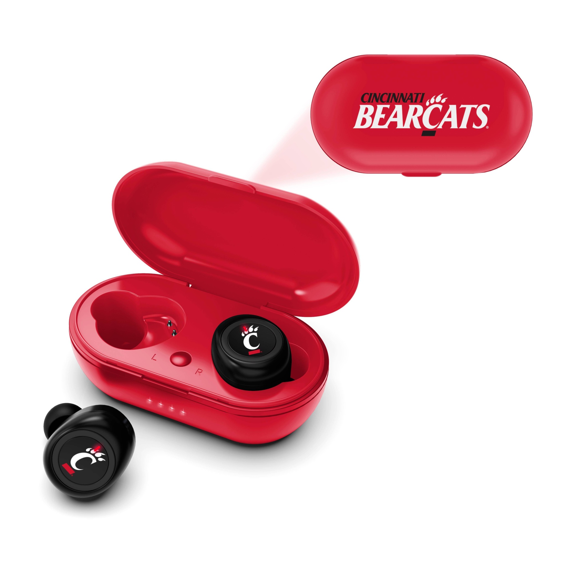 slide 1 of 3, NCAA Cincinnati Bearcats True Wireless Bluetooth Earbuds, 1 ct