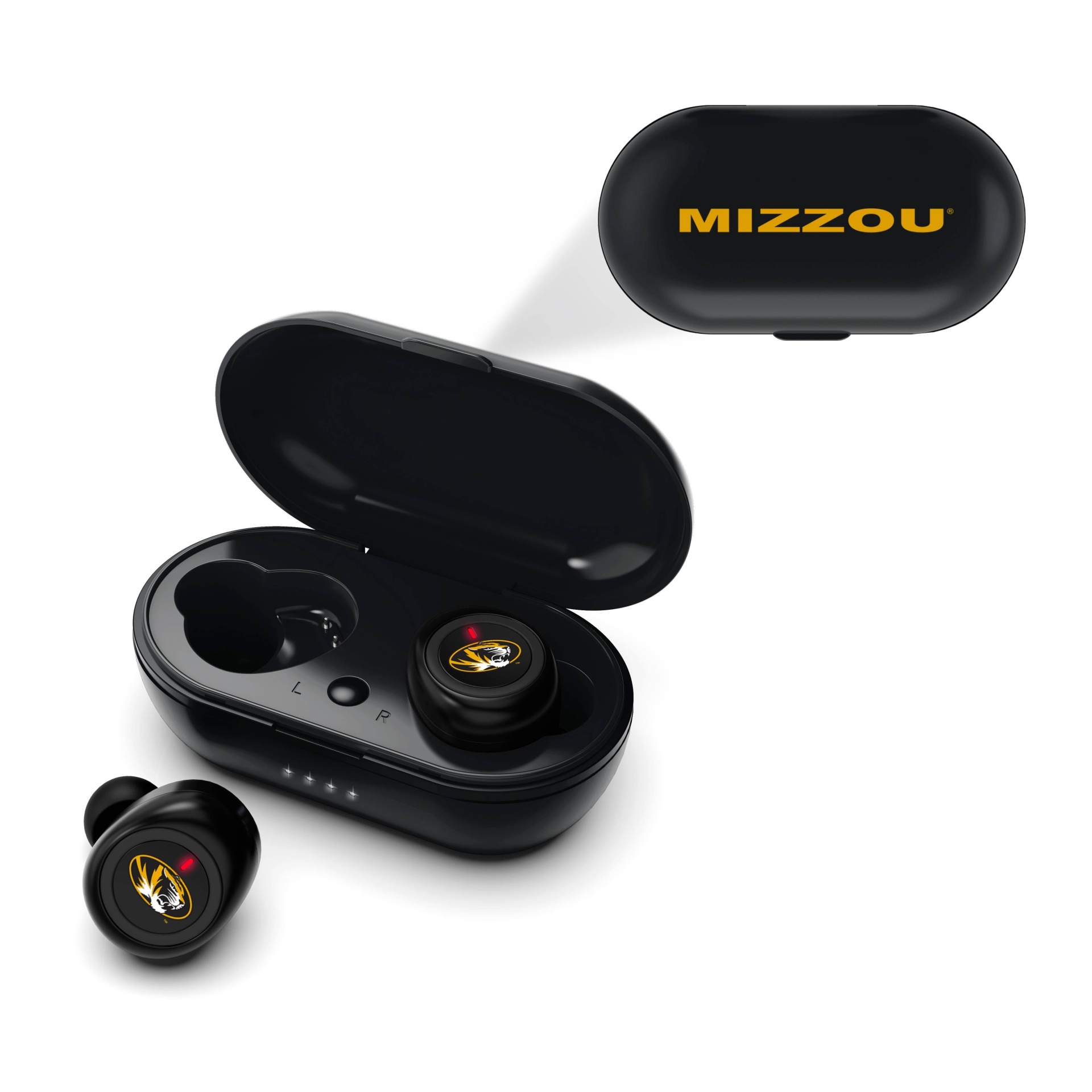 slide 1 of 3, NCAA Missouri Tigers True Wireless Bluetooth Earbuds, 1 ct