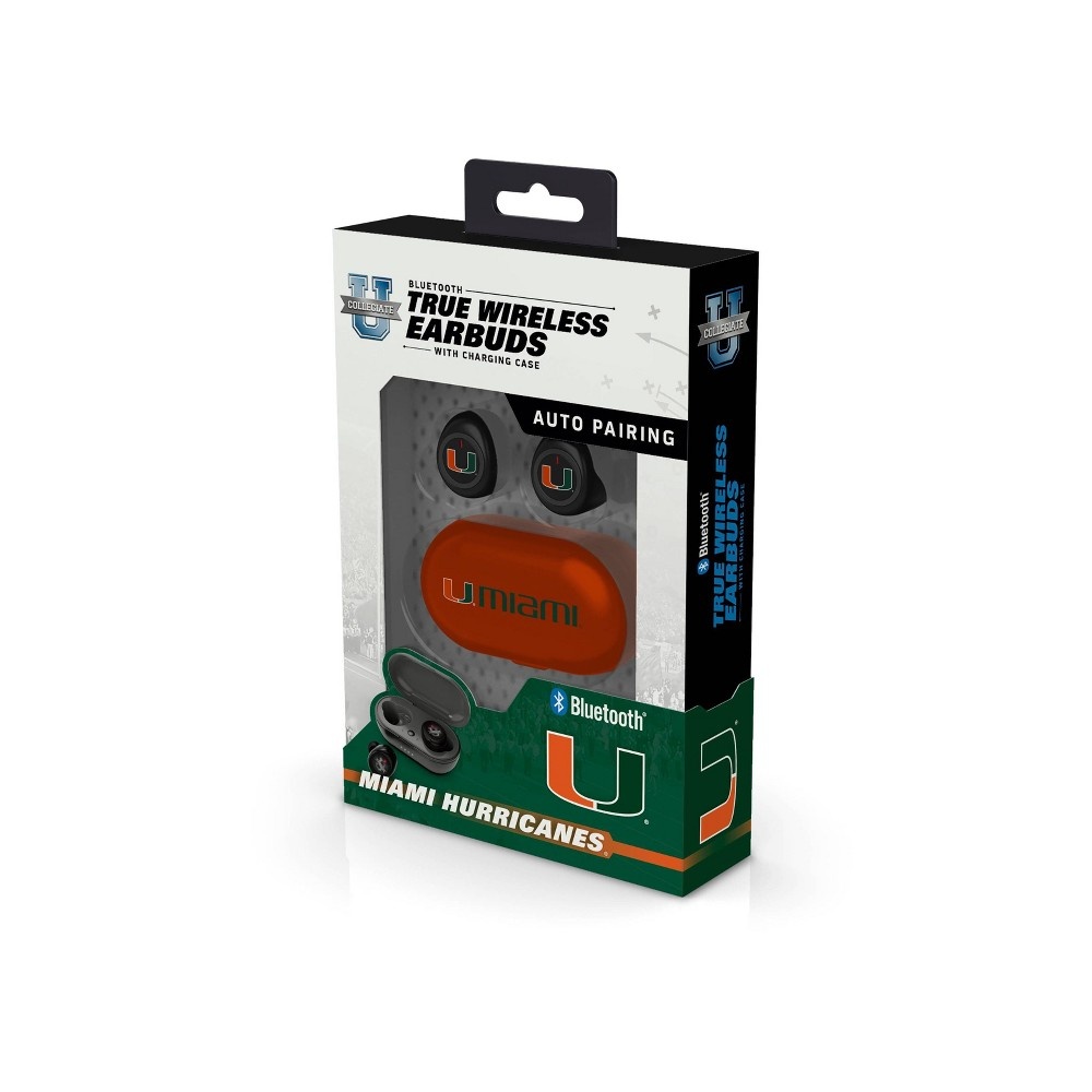 slide 2 of 3, NCAA Miami Hurricanes True Wireless Bluetooth Earbuds, 1 ct