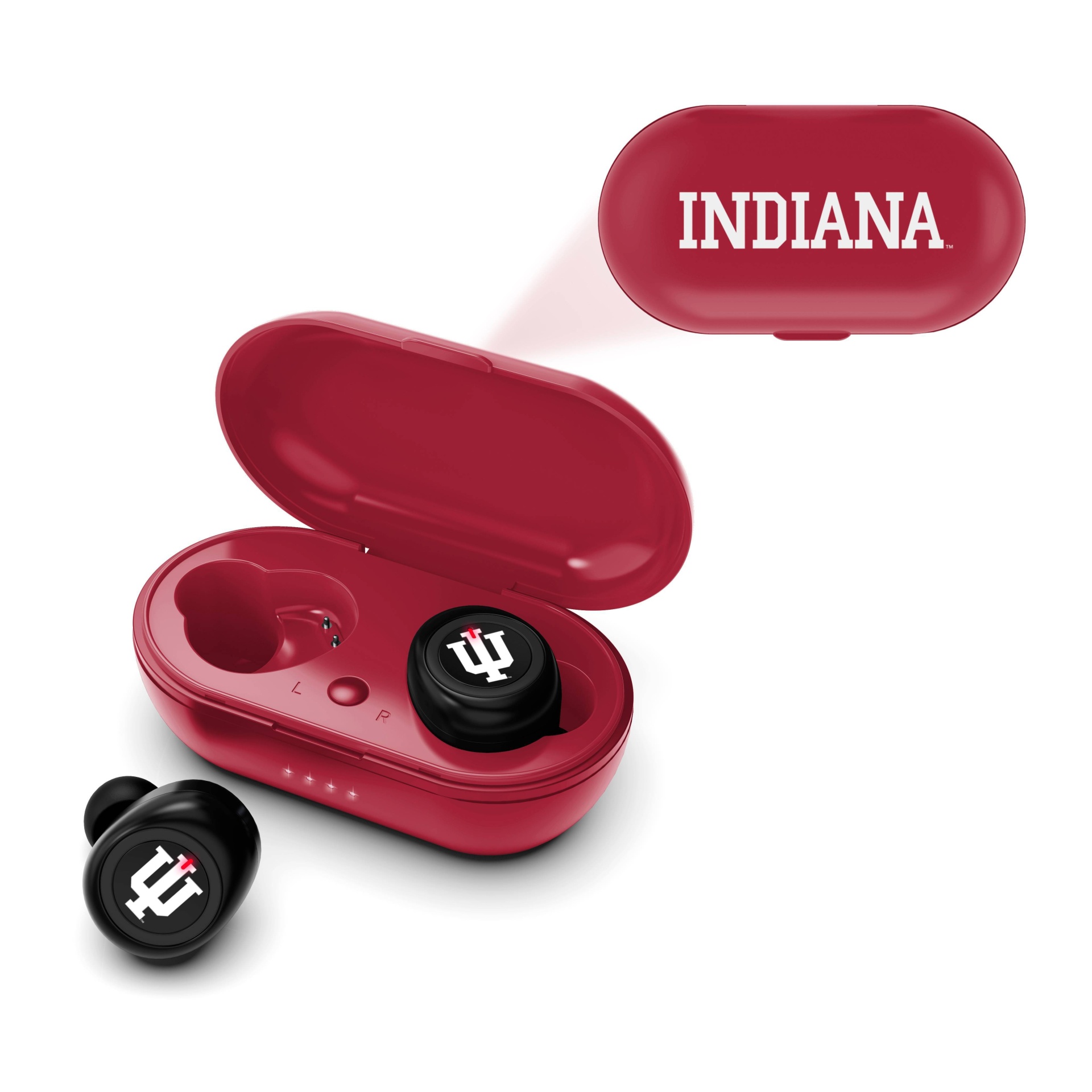 slide 1 of 3, NCAA Indiana Hoosiers True Wireless Bluetooth Earbuds, 1 ct