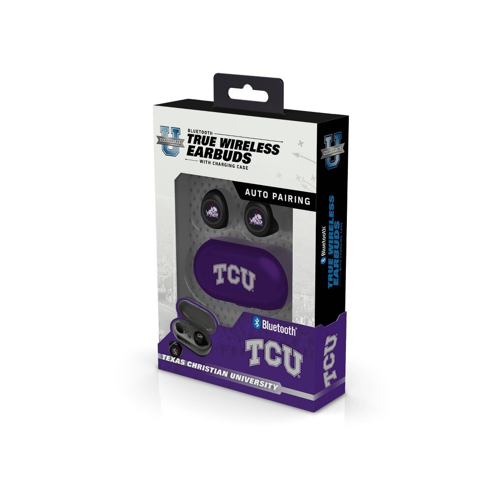 slide 3 of 3, NCAA TCU Horned Frogs True Wireless Bluetooth Earbuds, 1 ct