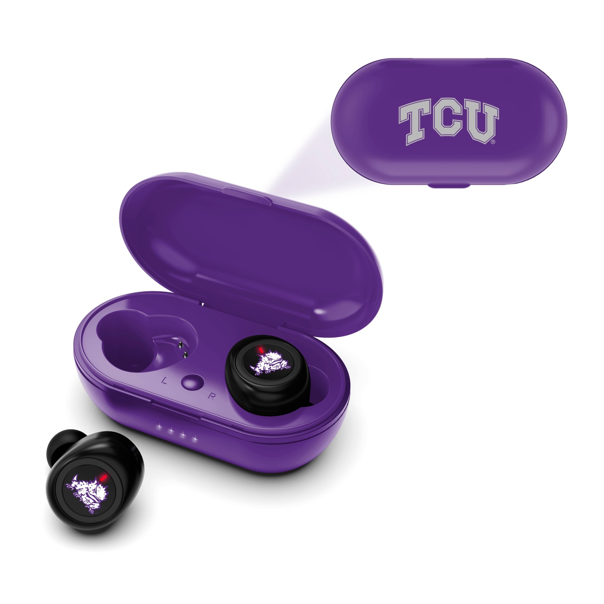 slide 1 of 3, NCAA TCU Horned Frogs True Wireless Bluetooth Earbuds, 1 ct