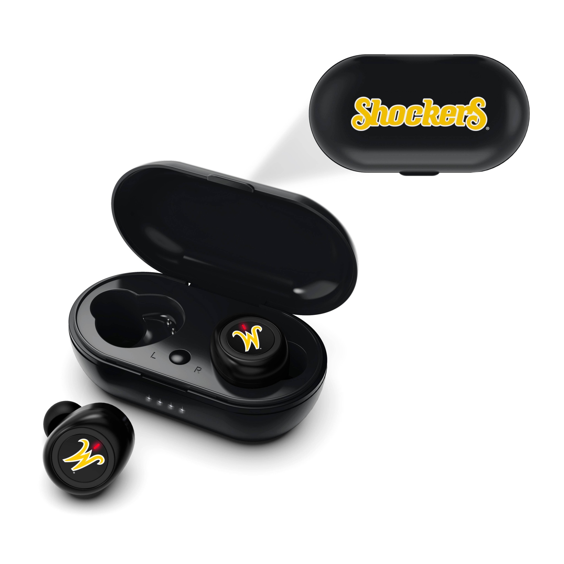 slide 1 of 3, NCAA Wichita State Shockers True Wireless Bluetooth Earbuds, 1 ct