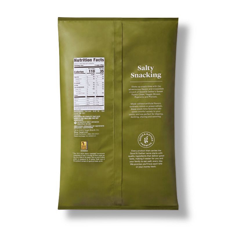 slide 2 of 6, Organic Olive Oil & Himalayan Salt Popcorn - 5oz - Good & Gather™, 5 oz