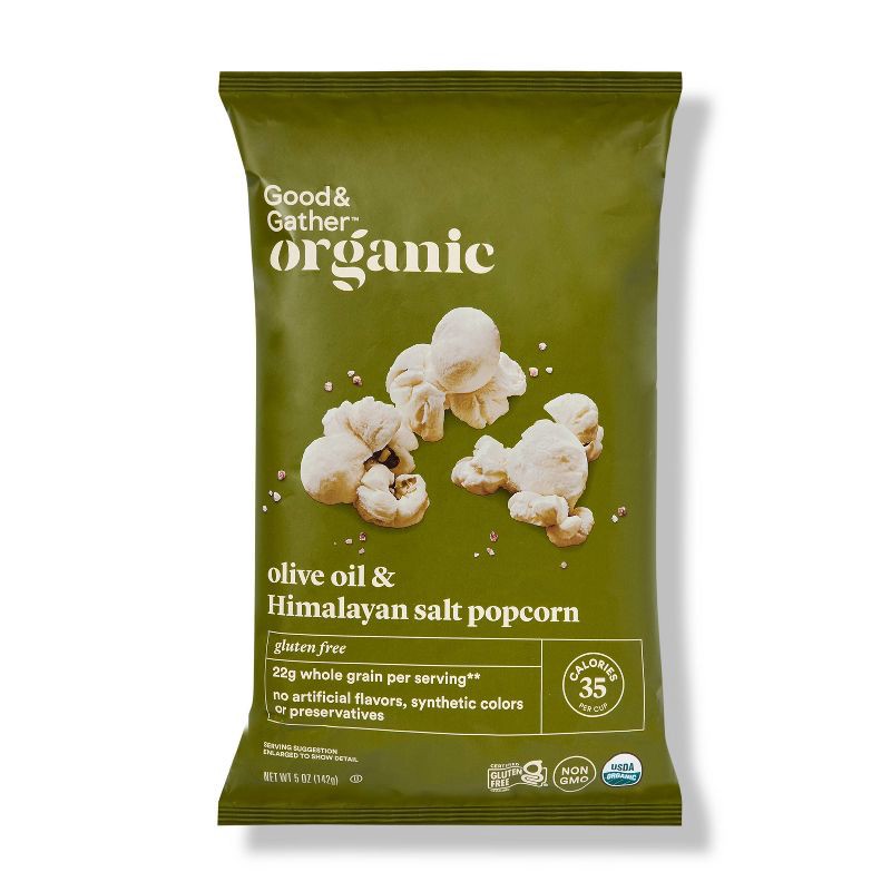 slide 1 of 6, Organic Olive Oil & Himalayan Salt Popcorn - 5oz - Good & Gather™, 5 oz