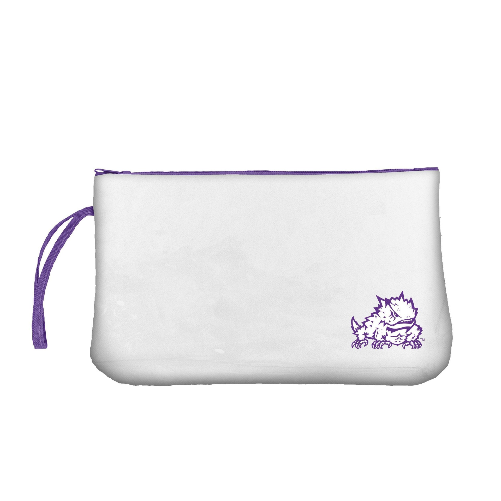 slide 1 of 2, NCAA TCU Horned Frogs Clear Zip Closure Wristlet, 1 ct