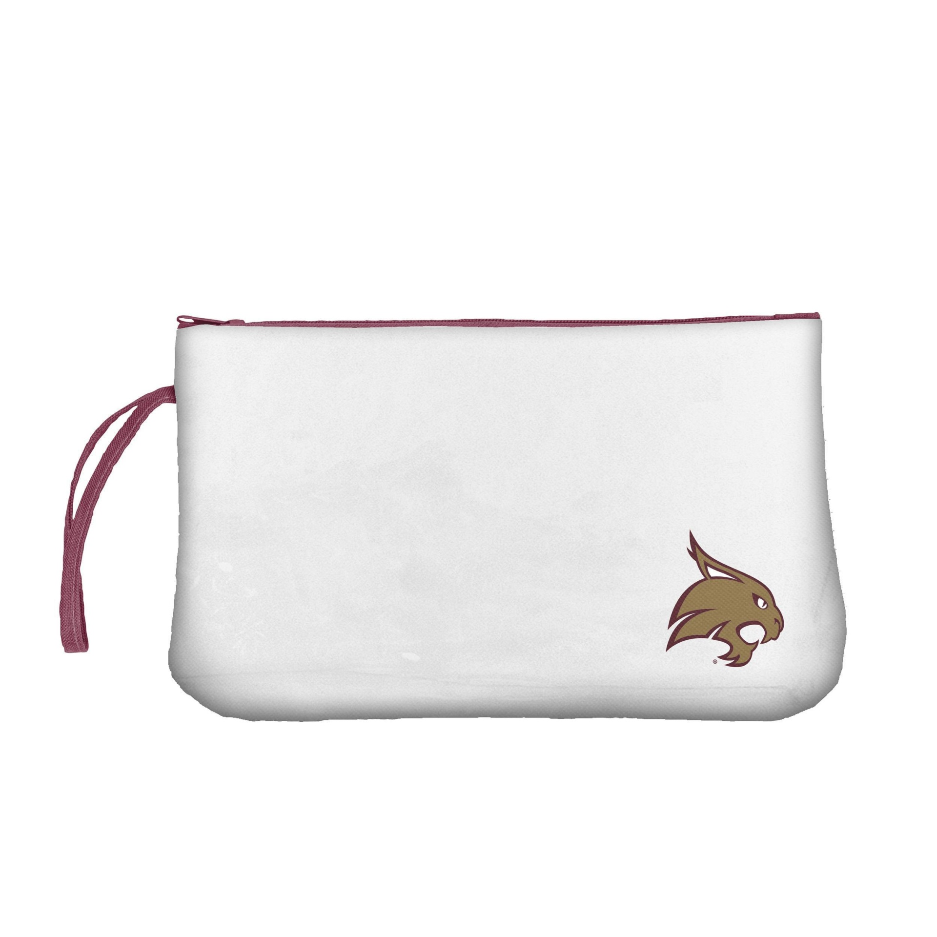 slide 1 of 2, NCAA Texas State Bobcats Clear Zip Closure Wristlet, 1 ct