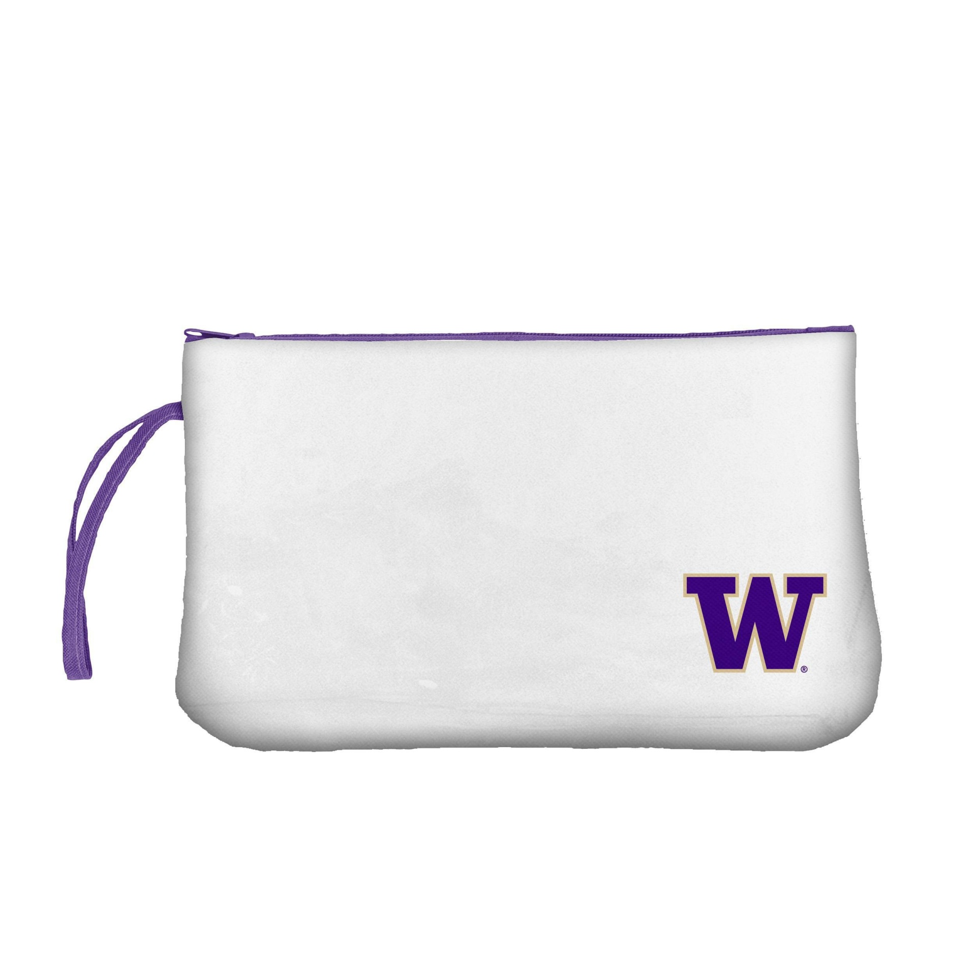 slide 1 of 1, NCAA Washington Huskies Clear Zip Closure Wristlet, 1 ct