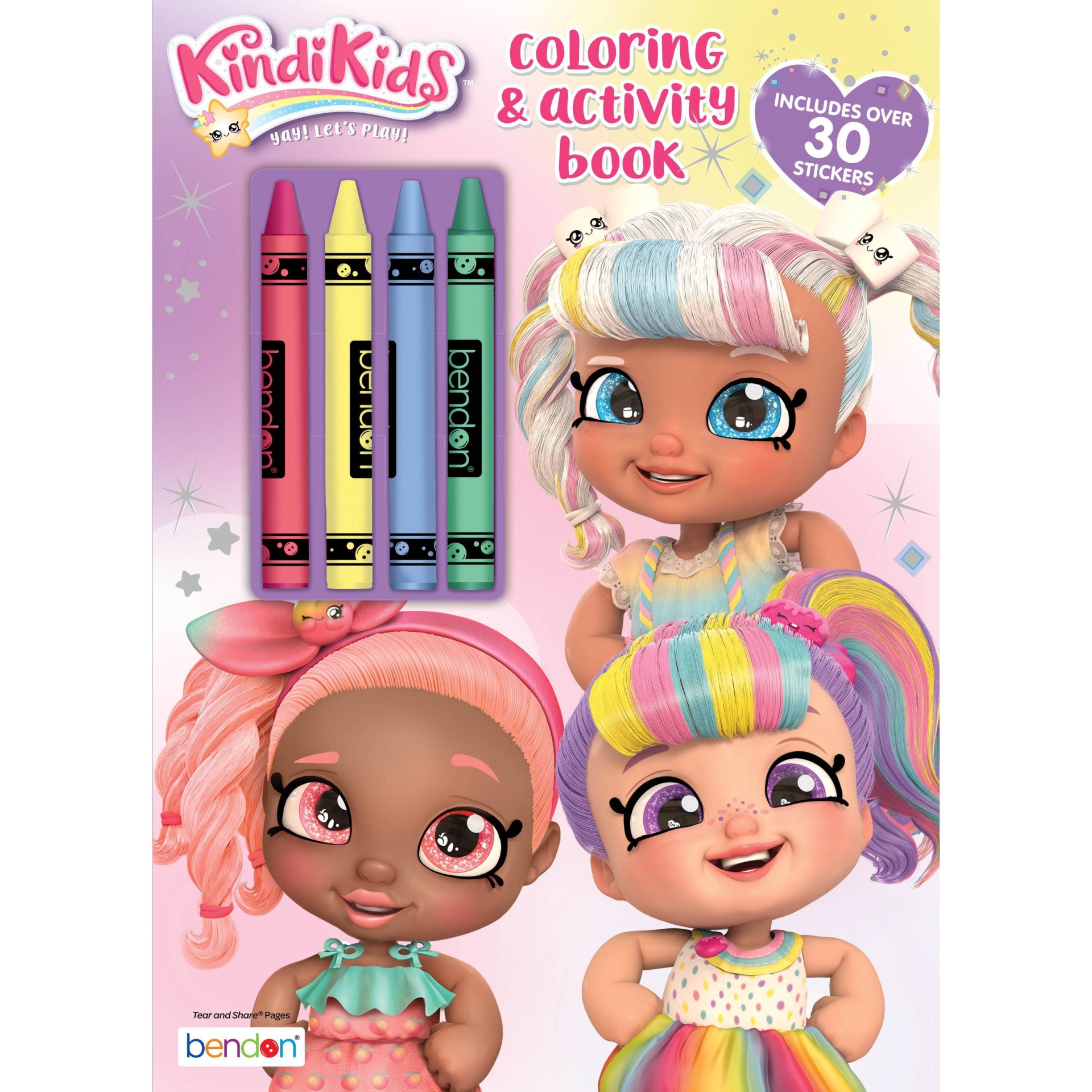 slide 1 of 3, Bendon Kindi Kids Coloring Book With Crayons - Target Exclusive Edition, 1 ct