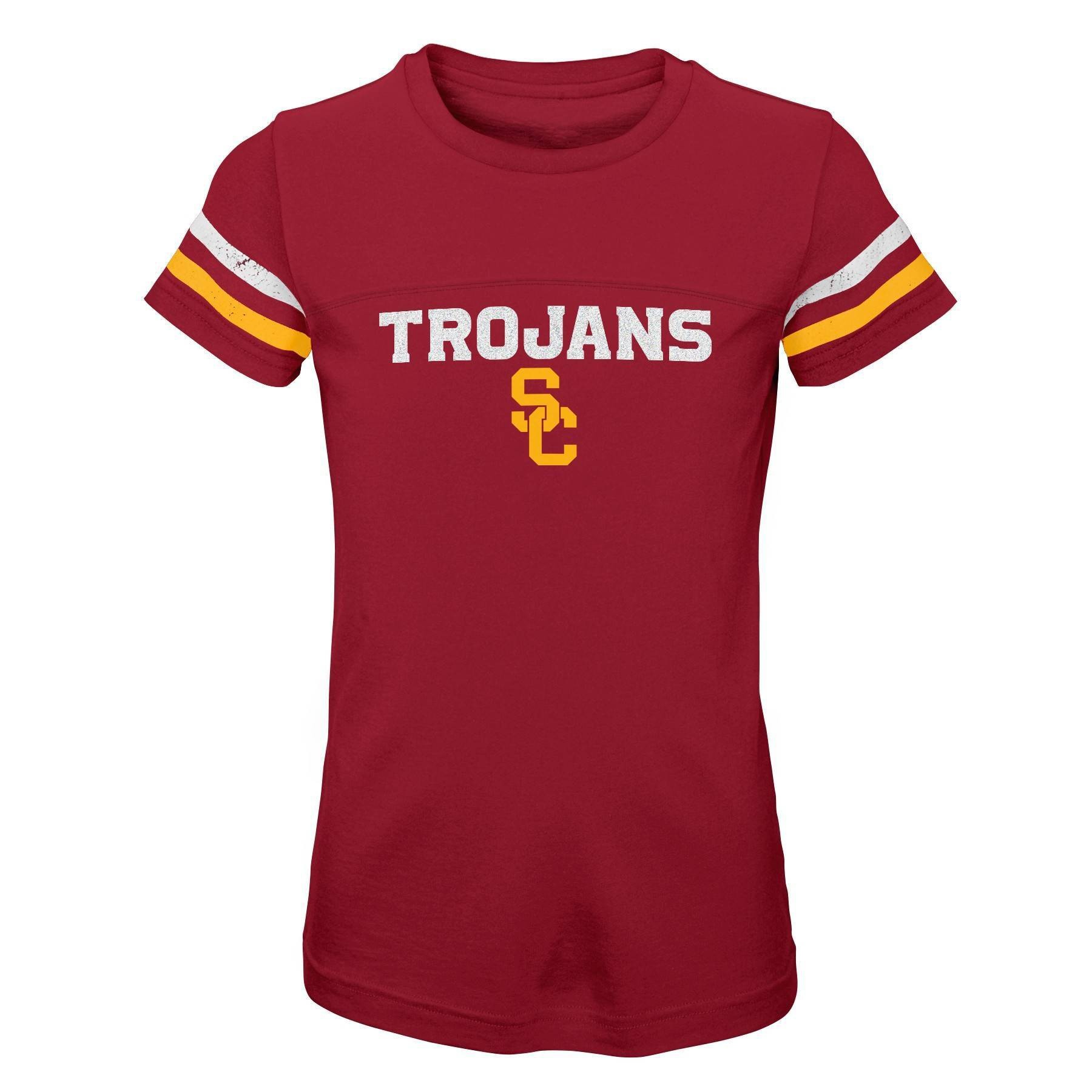 slide 1 of 1, NCAA USC Trojans Girls' Short Sleeve Scoop Neck T-Shirt - XL, 1 ct