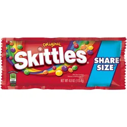 Skittles Share Size Original Bite Size Candies 4.0 oz