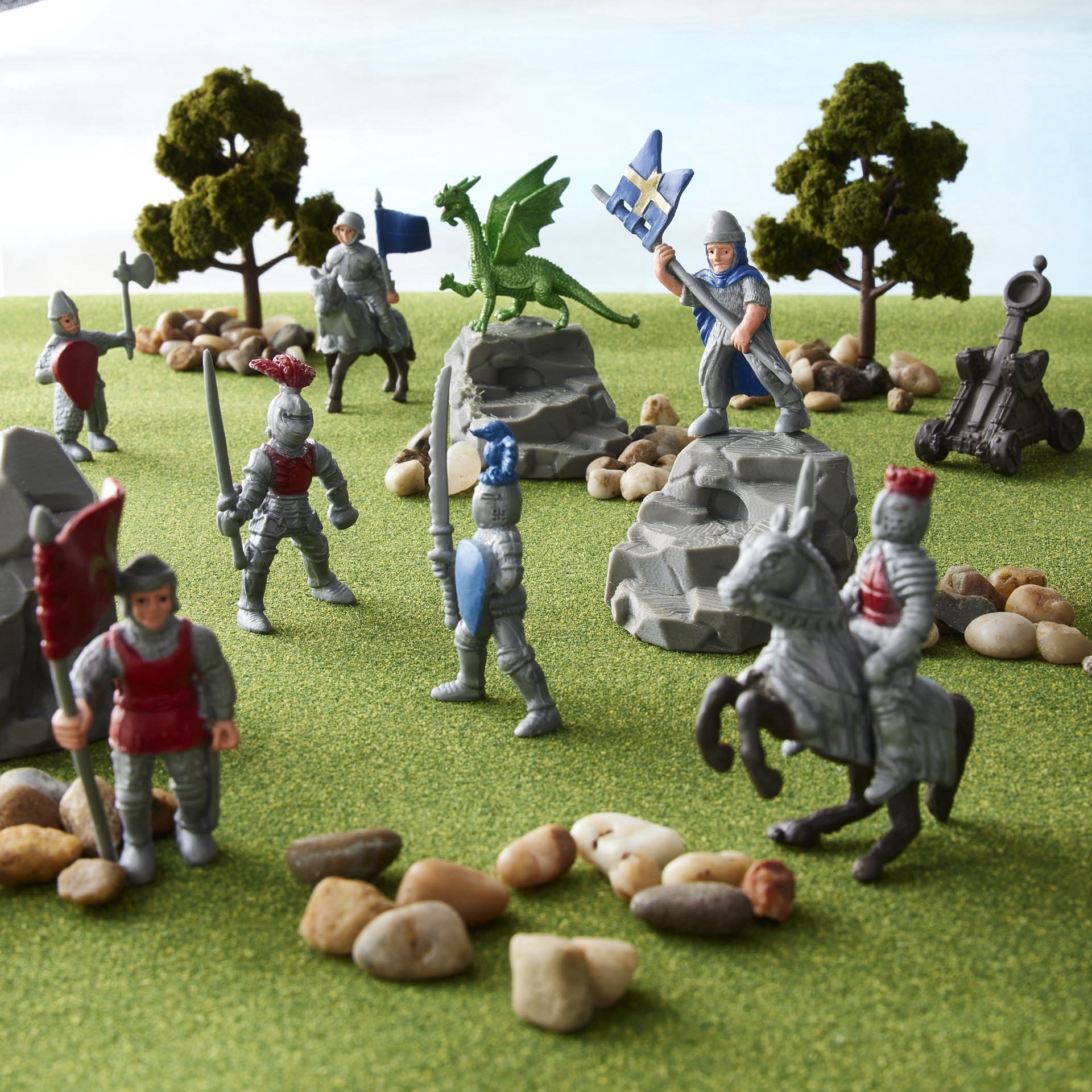 slide 2 of 3, Safari Ltd. Safari Ltd Toobs Knights & Dragons, 12 figures