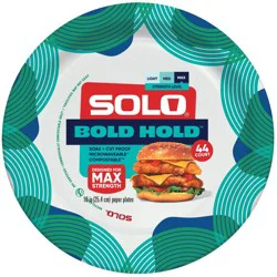 Solo Bold Hold Max Strength Paper Plates 10 inch 44 ct