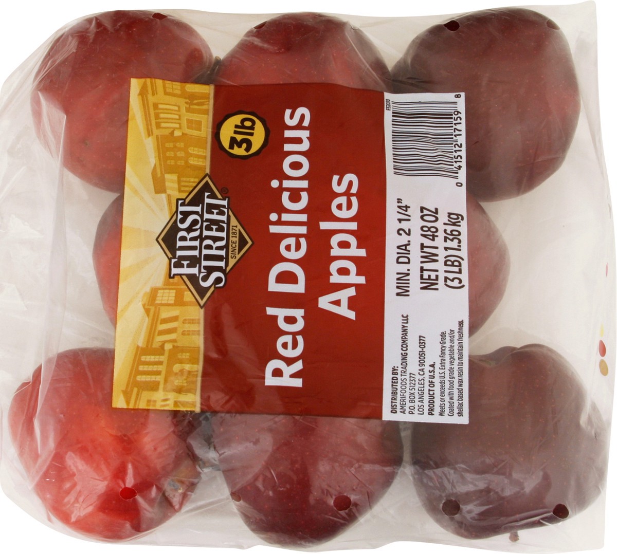 slide 11 of 12, First Street Red Delicious Apples, 3 lb