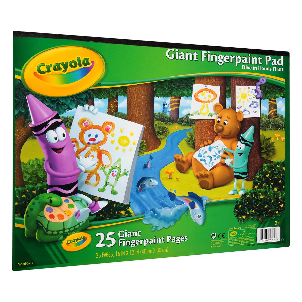 slide 2 of 9, Crayola Giant Fingerpaint Pad 25 ea, 25 ct