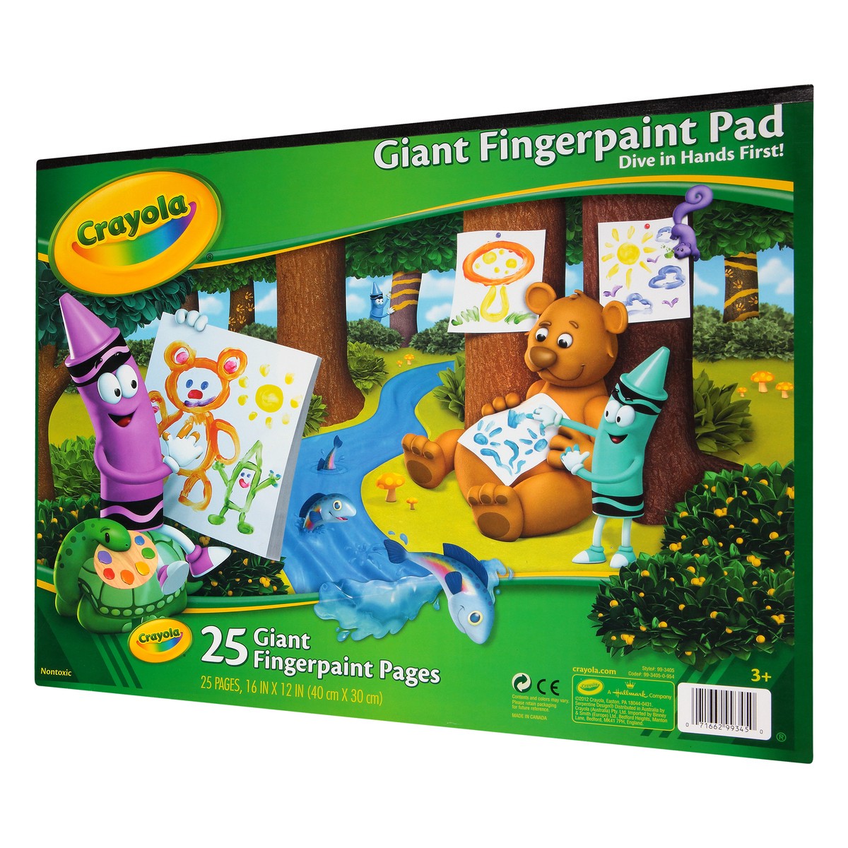 slide 3 of 9, Crayola Giant Fingerpaint Pad 25 ea, 25 ct