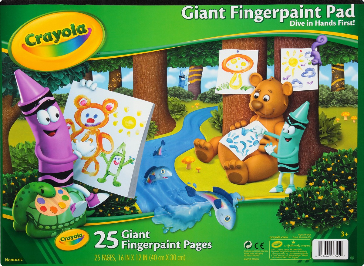 slide 6 of 9, Crayola Giant Fingerpaint Pad 25 ea, 25 ct