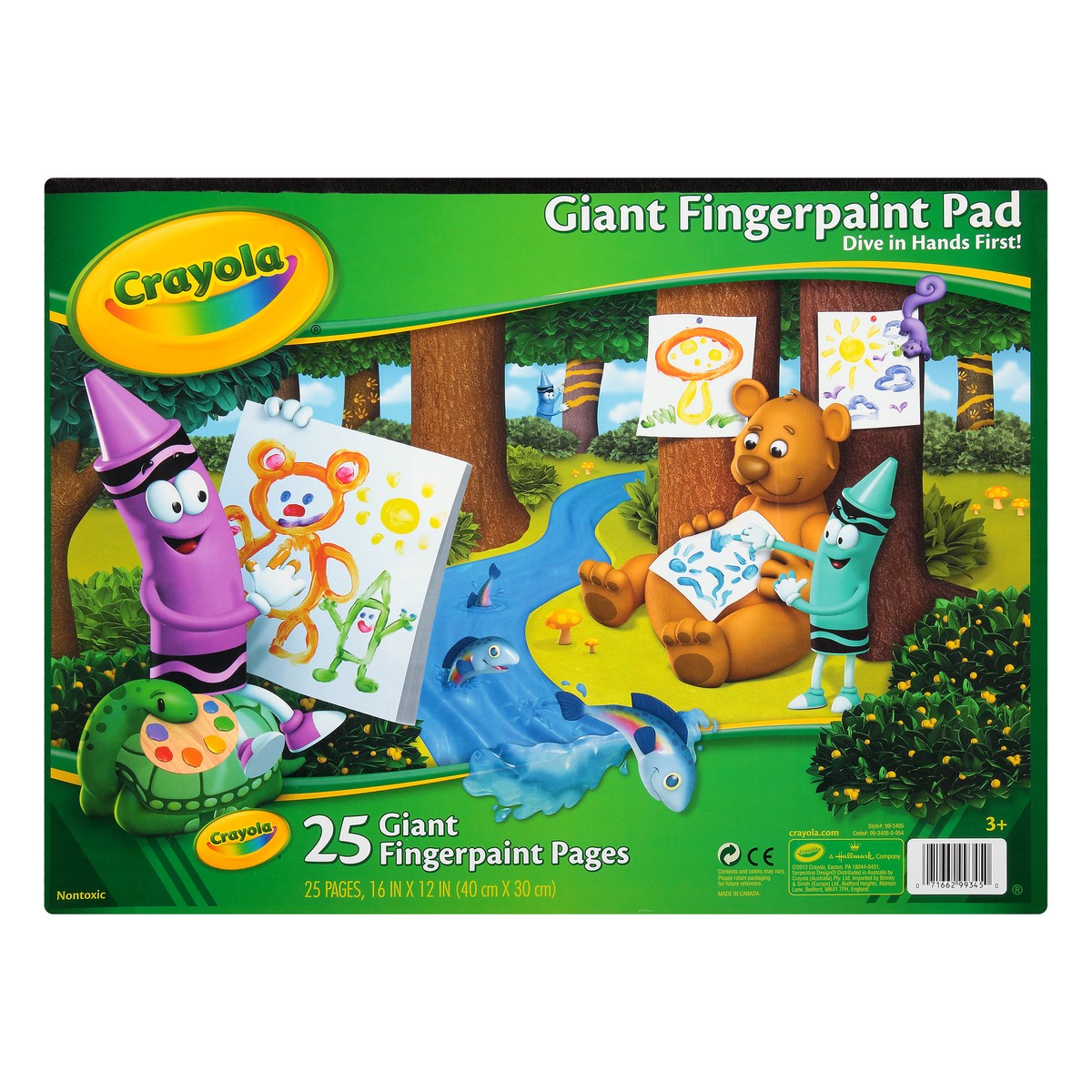 slide 1 of 9, Crayola Giant Fingerpaint Pad 25 ea, 25 ct