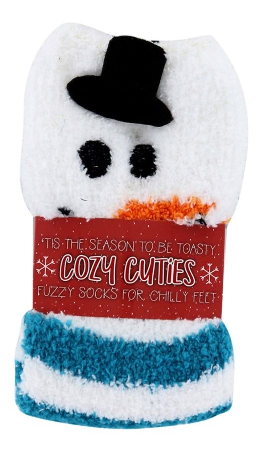 slide 5 of 6, DM Merchandising Cozy Cuties Fuzzy Christmas Socks, Multicolor, 1 ct