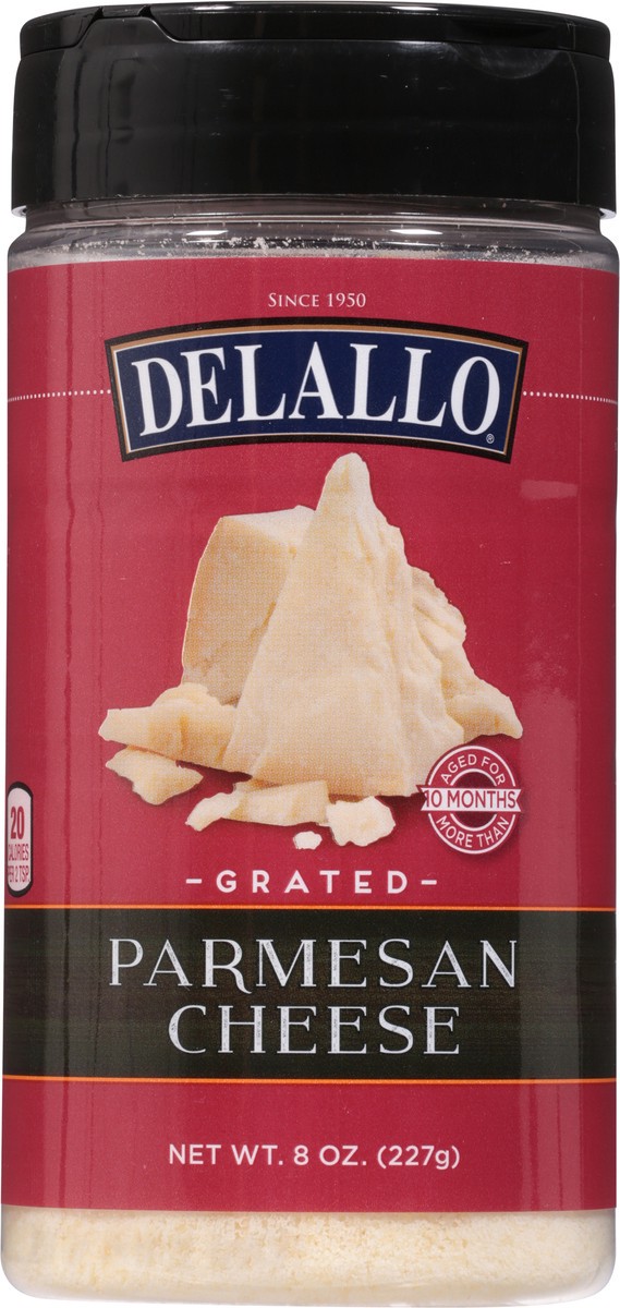 slide 8 of 14, DeLallo Grated Parmesan Cheese 8 oz, 8 oz