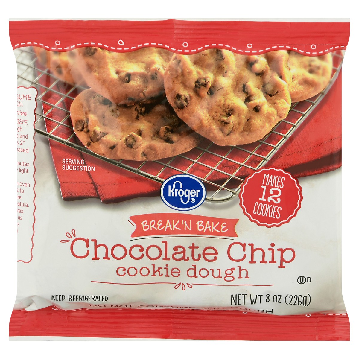 slide 6 of 11, Kroger Break N' Bake Chocolate Chip Cookie Dough, 16 oz