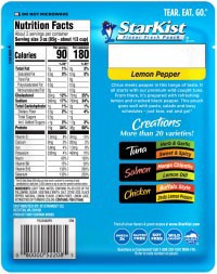 slide 4 of 5, StarKist Tuna Creations Wild Caught Lemon Pepper Tuna 6 oz, 6 oz