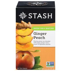 Stash Green Ginger Peach Tea & Matcha 18 Tea Bags